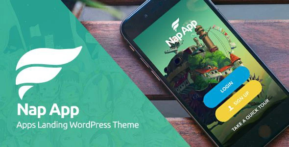 NapApp – WordPress App Landing Page